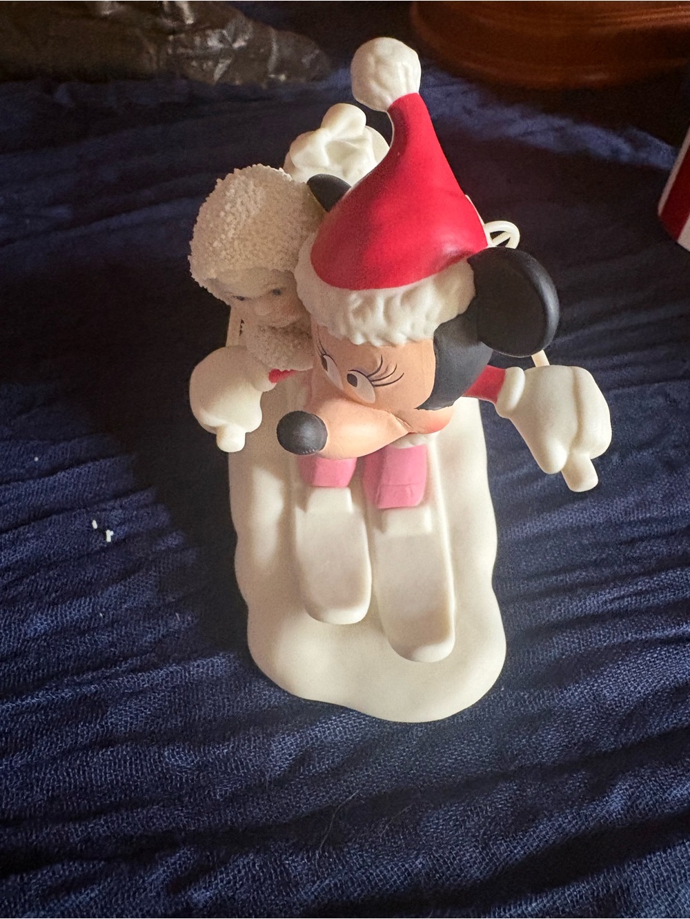 Minnie Mouse Holiday Sled Ornament with Child